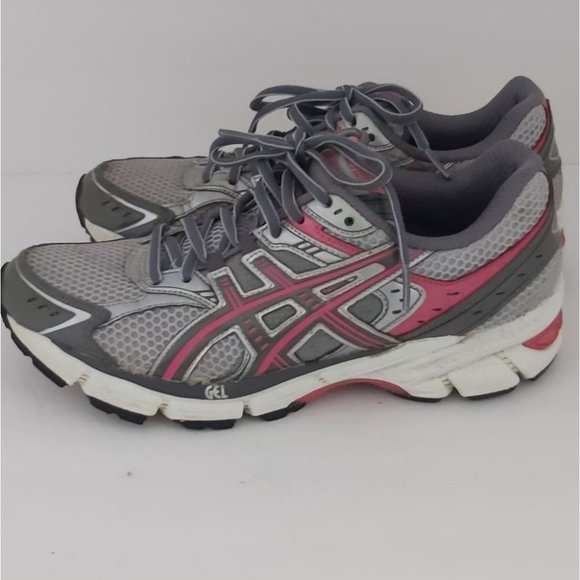 Asics Gray and Pink Athletic Shoes - Picture 3 of 8